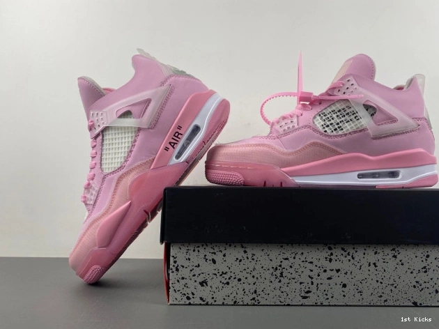 1st Kicks OFF-WHITE PINK JORDAN X 4 0628
